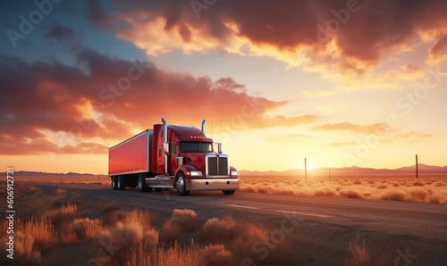 semi-truck speeding on a road