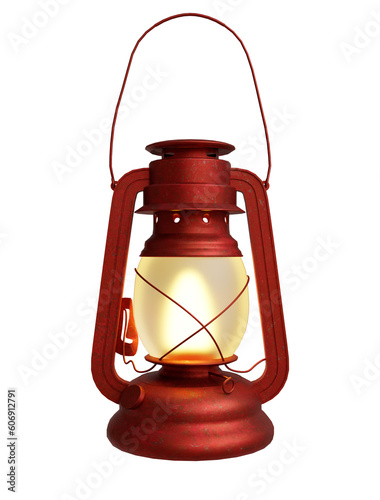 Lampião vermelho enferrujado photo