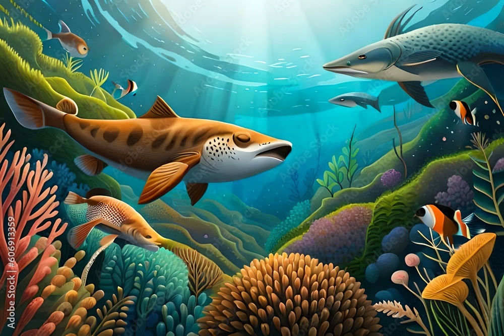 Fototapeta premium fish in aquarium