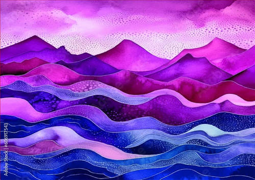 abstract background with waves, AI Generative 