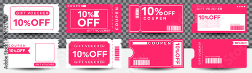 Vector design COUPON FASHION TICKET CARD template element for graphic design. Illustration of graphic vector elements. Vector design