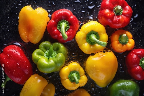 red and yellow peppers