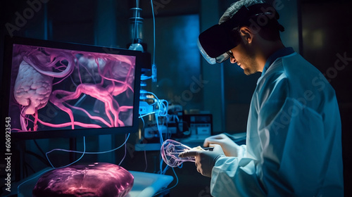 A scientist creates artificial organs in a laboratory. .Generative AI