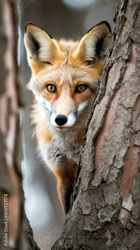 red fox portrait Generative AI