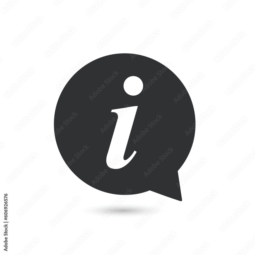 Info speech bubble symbol. info symbol. infr sign. Flat design style Info speech bubble symbol. info symbol. infr sign. Flat design style