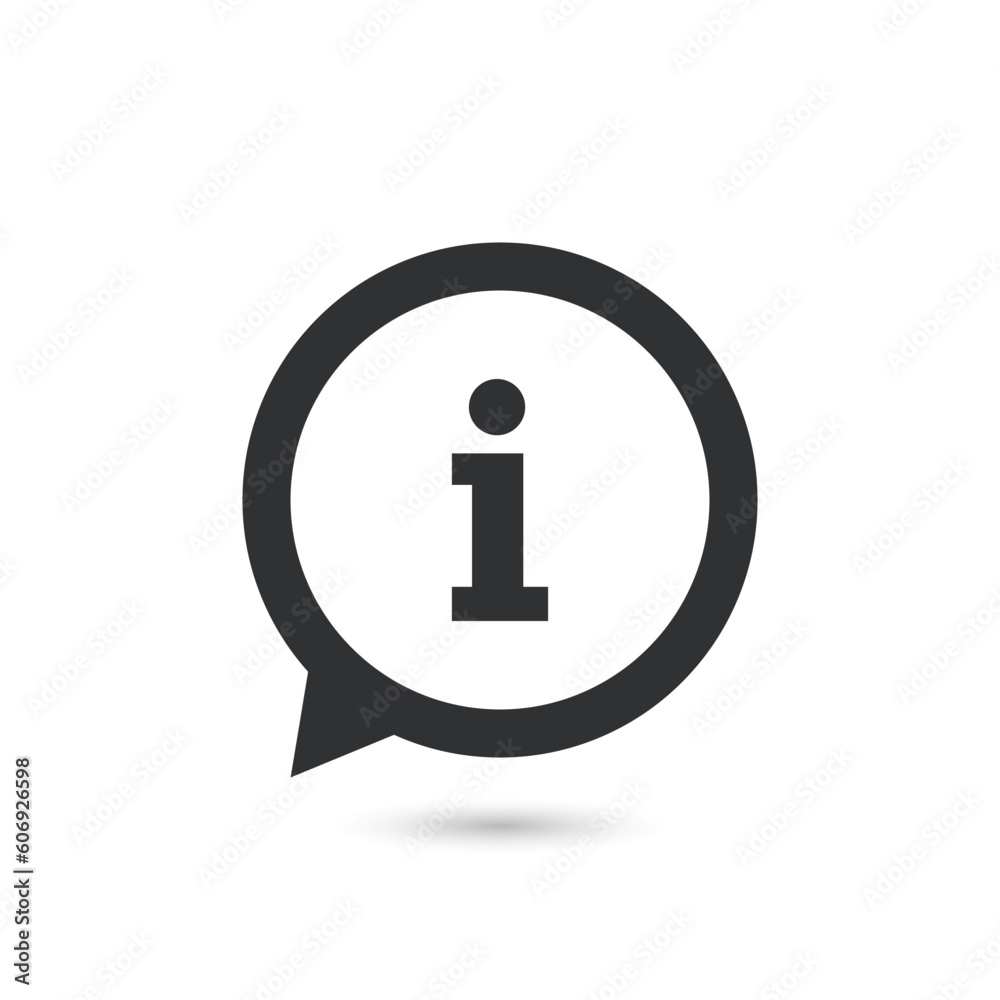 Info speech bubble symbol. info symbol. infr sign. Flat design style Info speech bubble symbol. info symbol. infr sign. Flat design style