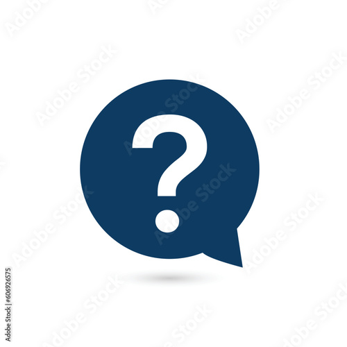 Question mark sign icon. Help symbol. FAQ sign. Flat design style vector template 