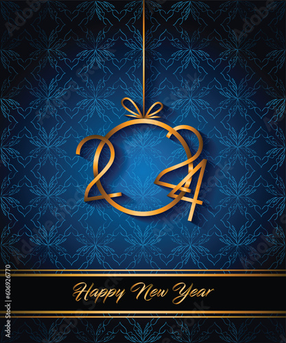2024 Happy New Year background for your seasonal invitations, festive posters, greetings cards.