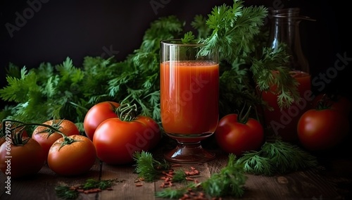 Tomate Juice, Parley and Tomato. Generated AI