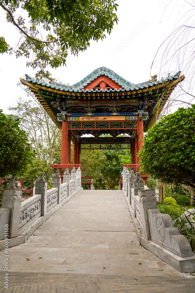 Ancient buildings of luxurious ancient Chinese traditional royal gardens Ancient buildings of luxurious ancient Chinese traditional royal gardens