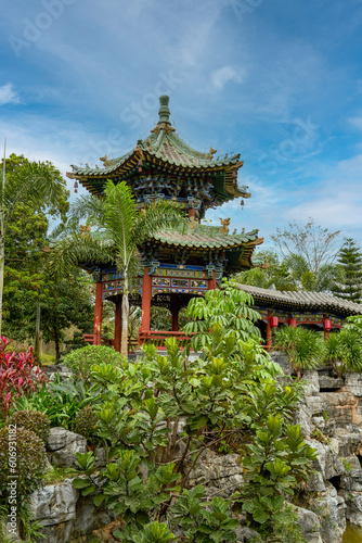 Ancient buildings of luxurious ancient Chinese traditional royal gardens