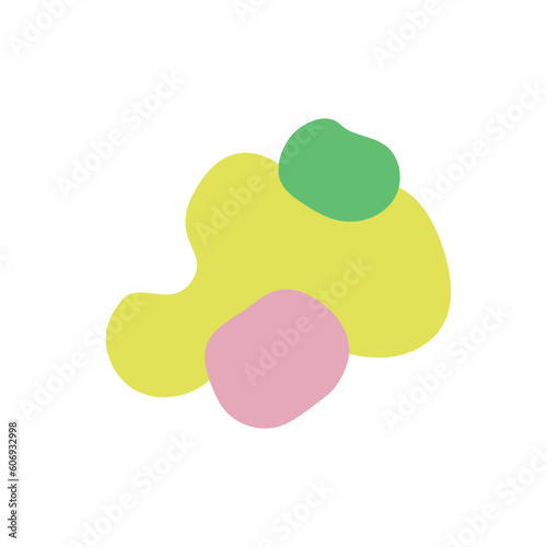 Abstract blotch shape. Decoration shape elements. Set of modern graphic elements. Fluid dynamical colored forms banner. Gradient abstract liquid shapes. Vector illustration