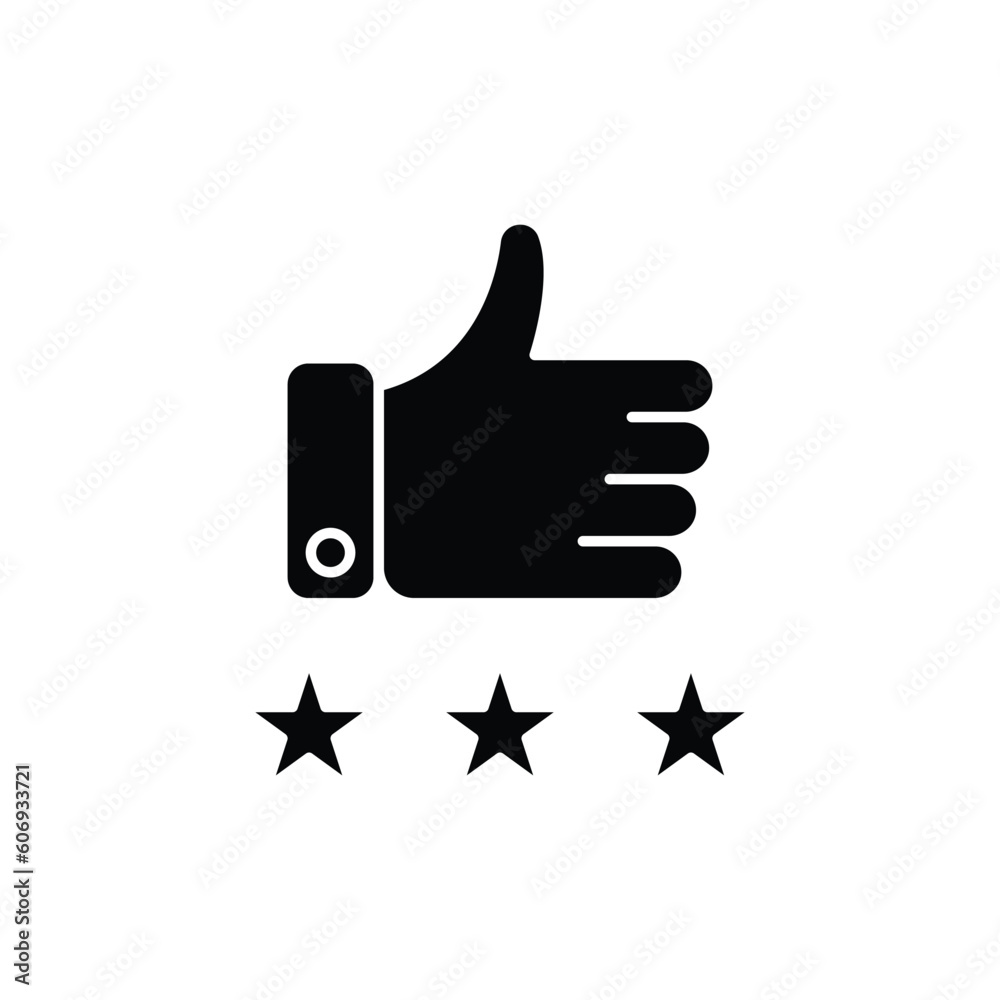 three-star rating icon. solid icon three-star rating icon. solid icon