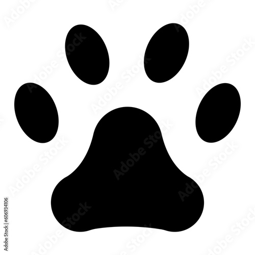 paw print icon. solid icon