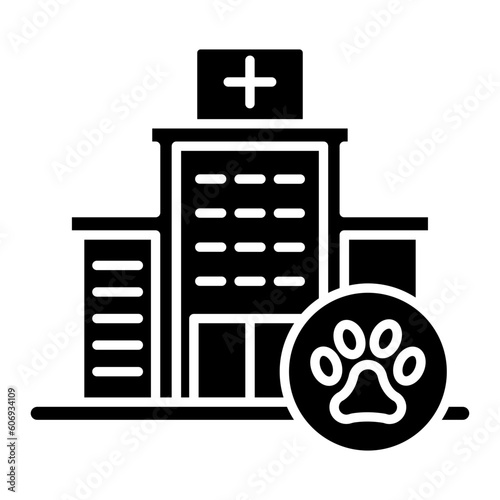 dog hospital icon. solid icon