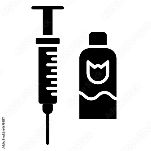 animal injections icon. Solid icon