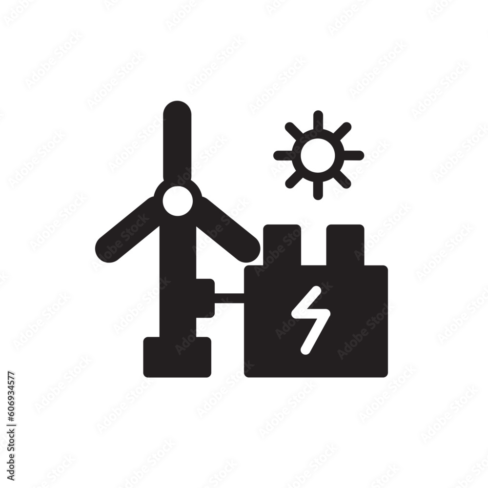 Energy Windmill Turbine Icon Energy Windmill Turbine Icon