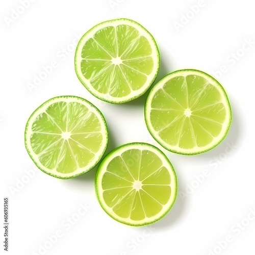 Four Slices Of Lime. Generative AI