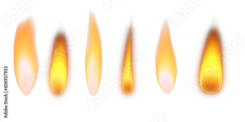 Fototapeta candle fire flame on transparent background