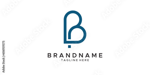 a B and P themed graphic image, on a white background. base vector graphics.