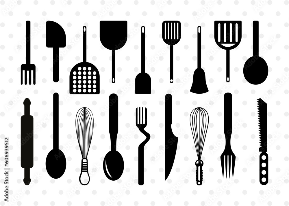Kitchen Utensil SVG, Kitchen Silhouette, Spatula Svg, Spoon Svg, Fork Svg, Knife Svg, Cutlery Svg, Cooking Svg, Kitchen Bundle Kitchen Utensil SVG, Kitchen Silhouette, Spatula Svg, Spoon Svg, Fork Svg, Knife Svg, Cutlery Svg, Cooking Svg, Kitchen Bundle