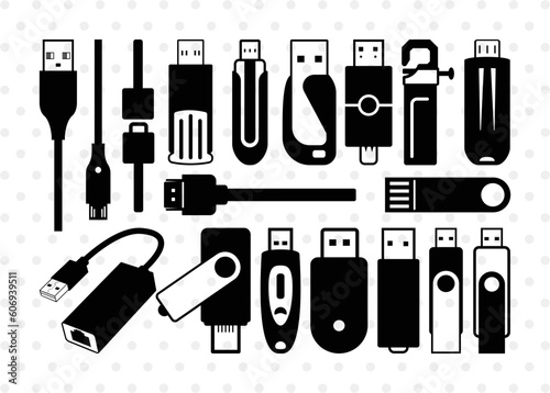 USB Flash SVG, USB Silhouette, USB Drive Svg, Memory Svg, Pen drive Svg, USB Stick Svg, USB Dongle Svg, USB Storage Svg, USB Bundle