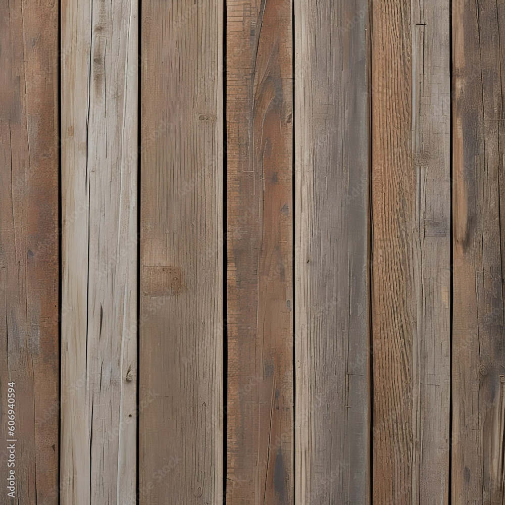 Naklejka premium 1509 Distressed Wood Texture: A textured and rustic background featuring a distressed wood texture with weathered and worn patterns, adding a touch of vintage and natural beauty3, Generative AI