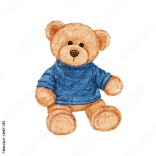 Photos Teddy bear in a blue shirt