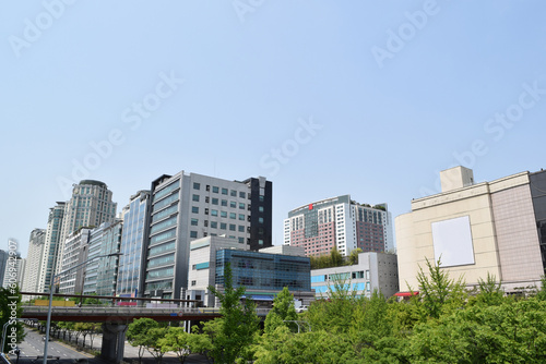 Cityscape of suburban Seoul  Sunae-dong  Bundang-gu  Seongnam City   South Korea