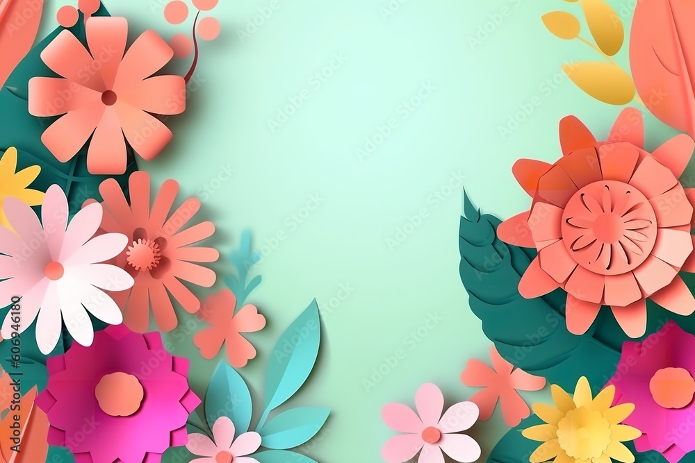 Abstract paper cut art background design Abstract paper cut art background design