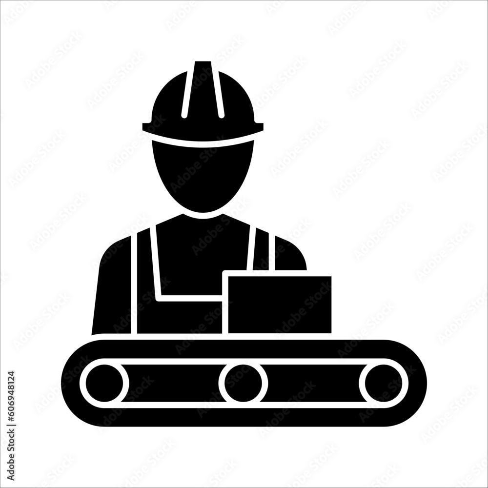 Manufacturer Icon Design. Activities Symbol, vector illustration on White background