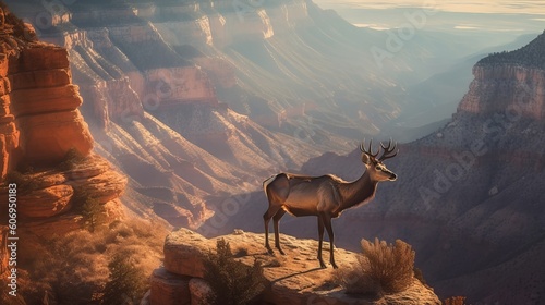 The gazelle  marvelous canyon  arizona. Creative resource  AI Generated