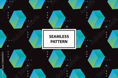 Tableau sur toile Neo memphis seamless pattern with gradient color