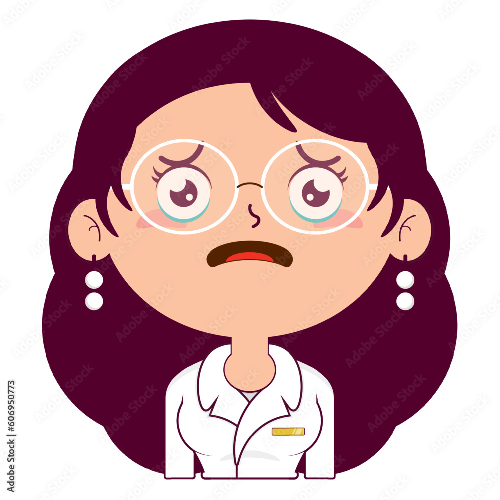 business or receptionist woman crying and scared face cartoon cute business or receptionist woman crying and scared face cartoon cute