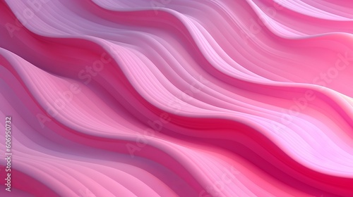 Pink Undulating lines shape a Colorful hypothetical establishment. Creative resource, AI Generated