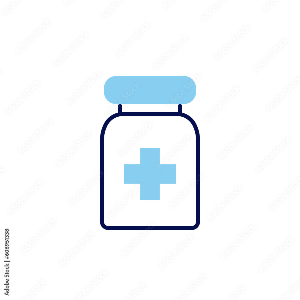 Pills Tube related vector line icon. Medical cross, container, bottle. Isolated on white background. Vector illustration. Editable stroke Pills Tube related vector line icon. Medical cross, container, bottle. Isolated on white background. Vector illustration. Editable stroke