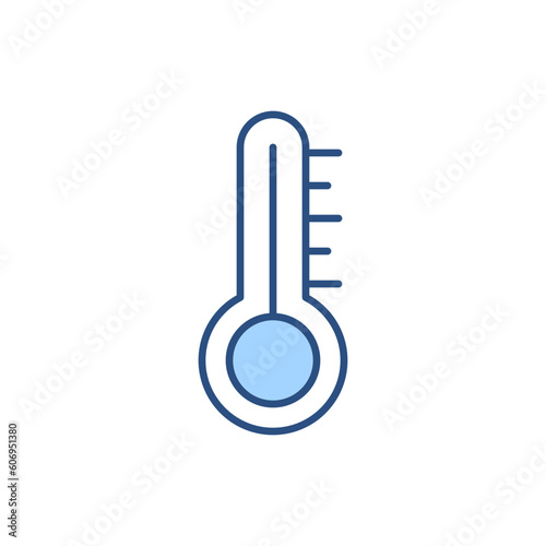Thermometer related vector line icon. Isolated on white background. Vector illustration. Editable stroke