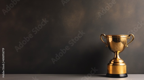 An image of trophy illustration background presentation template. Ai generative photo