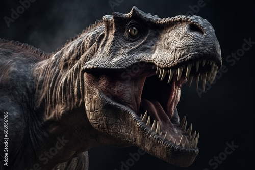 ティラノサウルスの顔：AI生成画像 photo