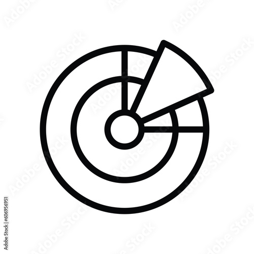 Radar scan vector icon