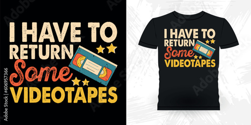 Videotape Lover Funny Old School Hip Hop Retro Vintage Cassette Music Mixtape T-shirt Design