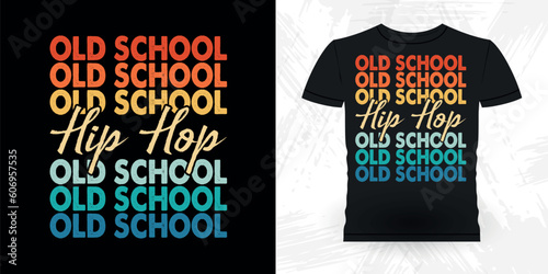 Funny Old School Hip Hop Retro Vintage Cassette Music Mixtape T-shirt Design