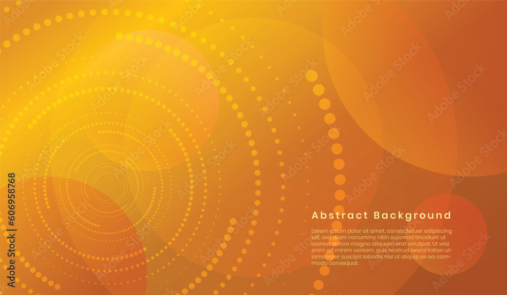 Abstract orange background with dot circles. Vector illustration Stock ...