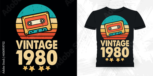 Funny Old School Hip Hop Retro Vintage Cassette Music Mixtape T-shirt Design
