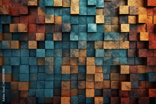 Colorful  rough  abstract  stacked  textured background  developed with generative ai