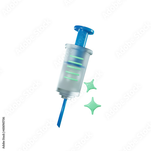 vaccine medical syringe isolated 3d icon