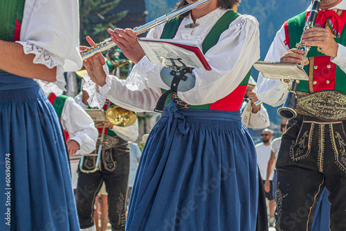 Folk band in South Tyrol, Italy