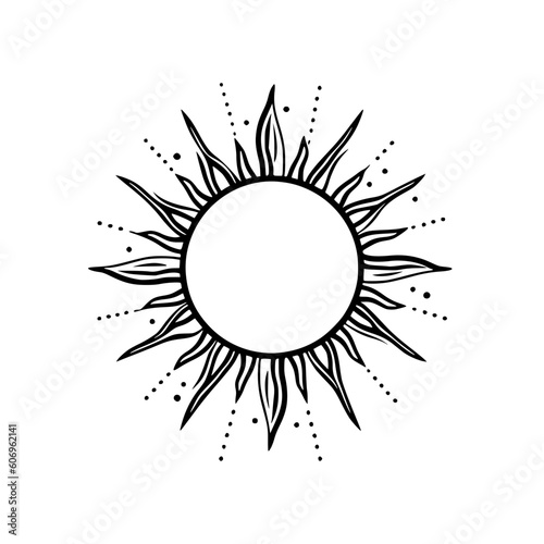 Sun vector illustration isolated on transparent background