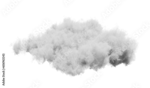 Cumulus and fluffy cloud shape with isolated on transparent background - PNG file, 3D rendering illustration for create and design or etc