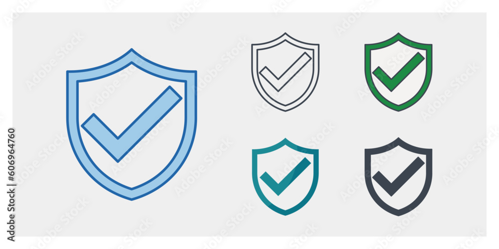 Shield icon symbol template for graphic and web design collection logo vector illustration Shield icon symbol template for graphic and web design collection logo vector illustration